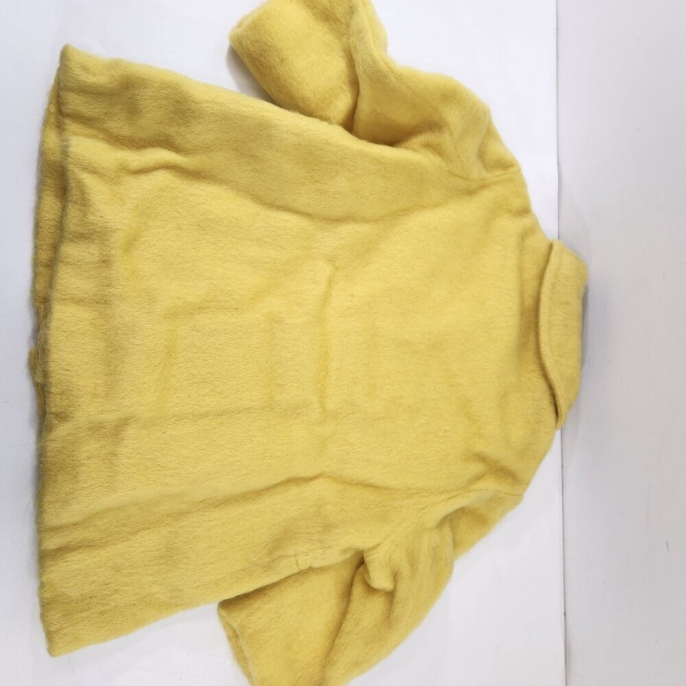 Vintage May May Baby Winter Coat Yellow Wool 18 Months - Picture 6 of 10
